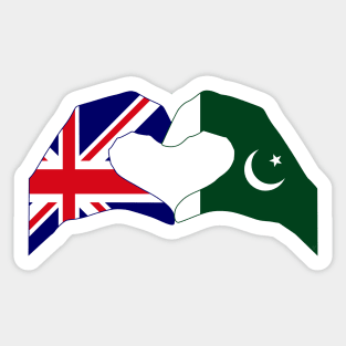 We Heart UK & Pakistan Patriot Flag Series Sticker